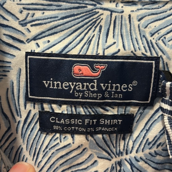 Vineyard Vines Classic Fit Linear Palms SS Tucker White Cap - Picture 4 of 8